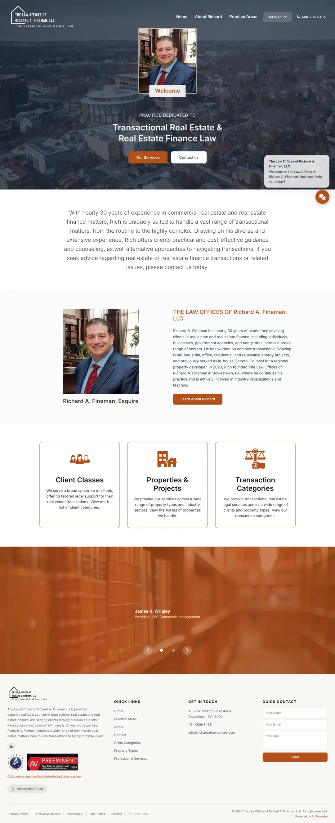 Richard Fineman Law website