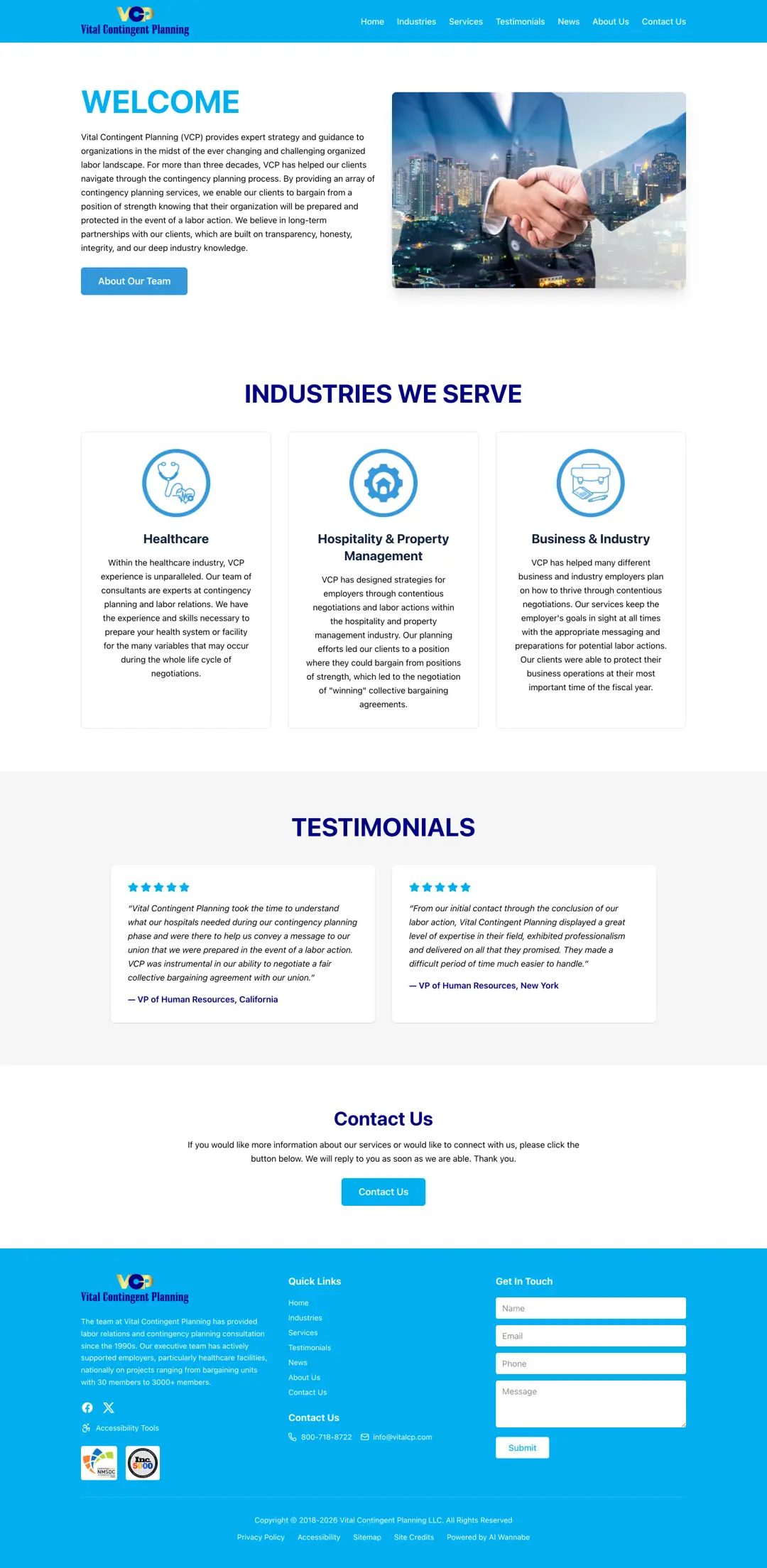 Vital CP website