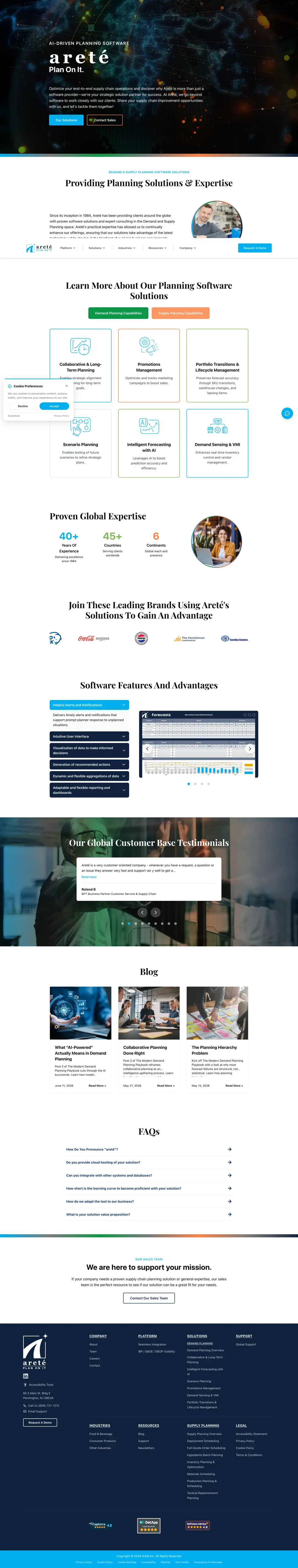 Areté Inc website