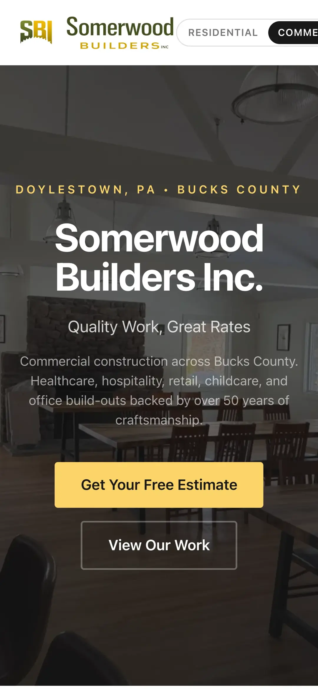 Somerwood Builders mobile site