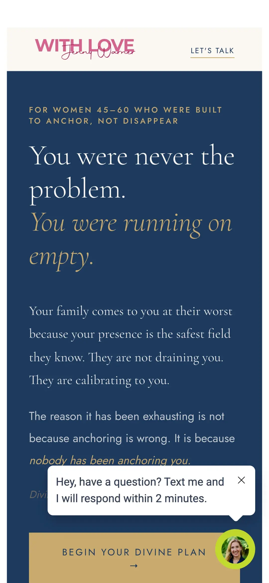 With Love, Jenny Warner mobile site