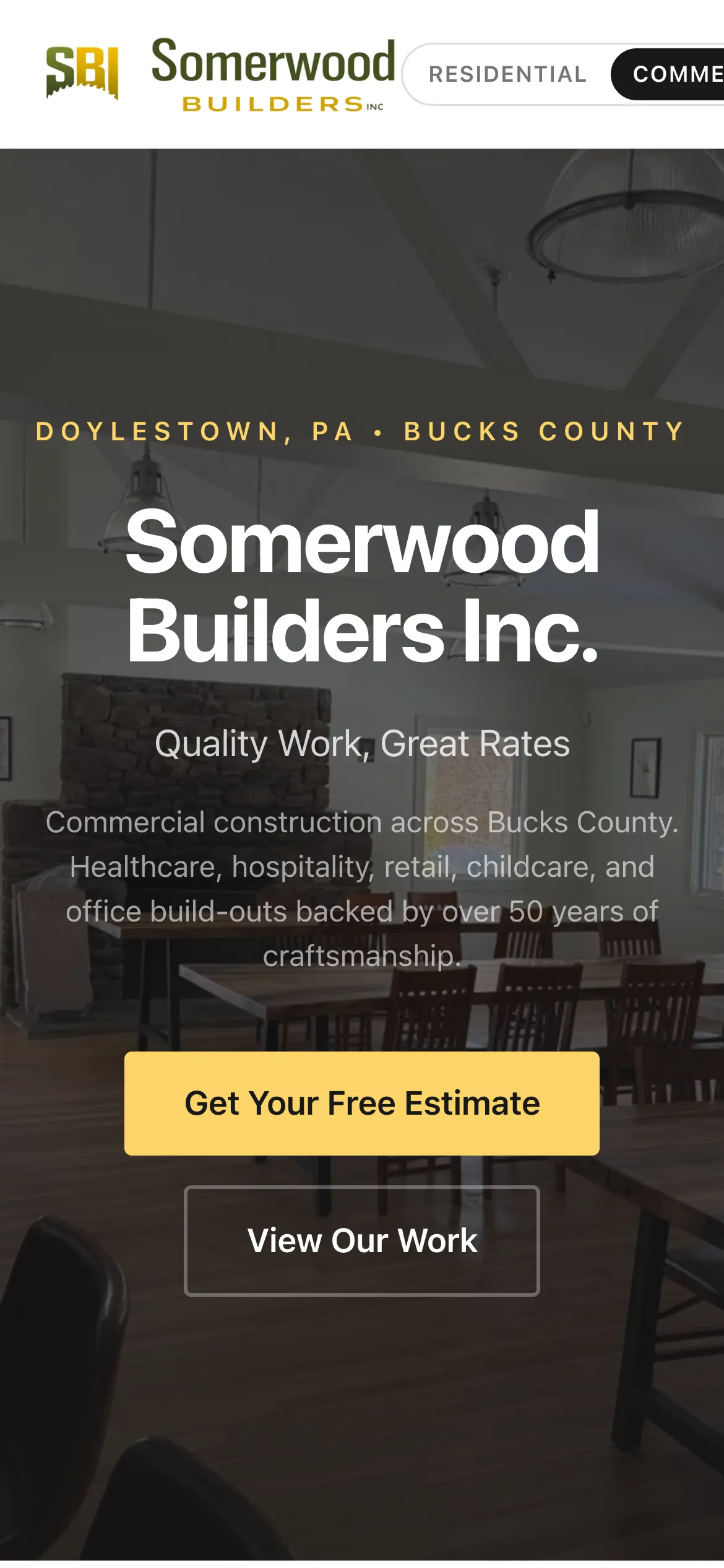 Somerwood Builders mobile site