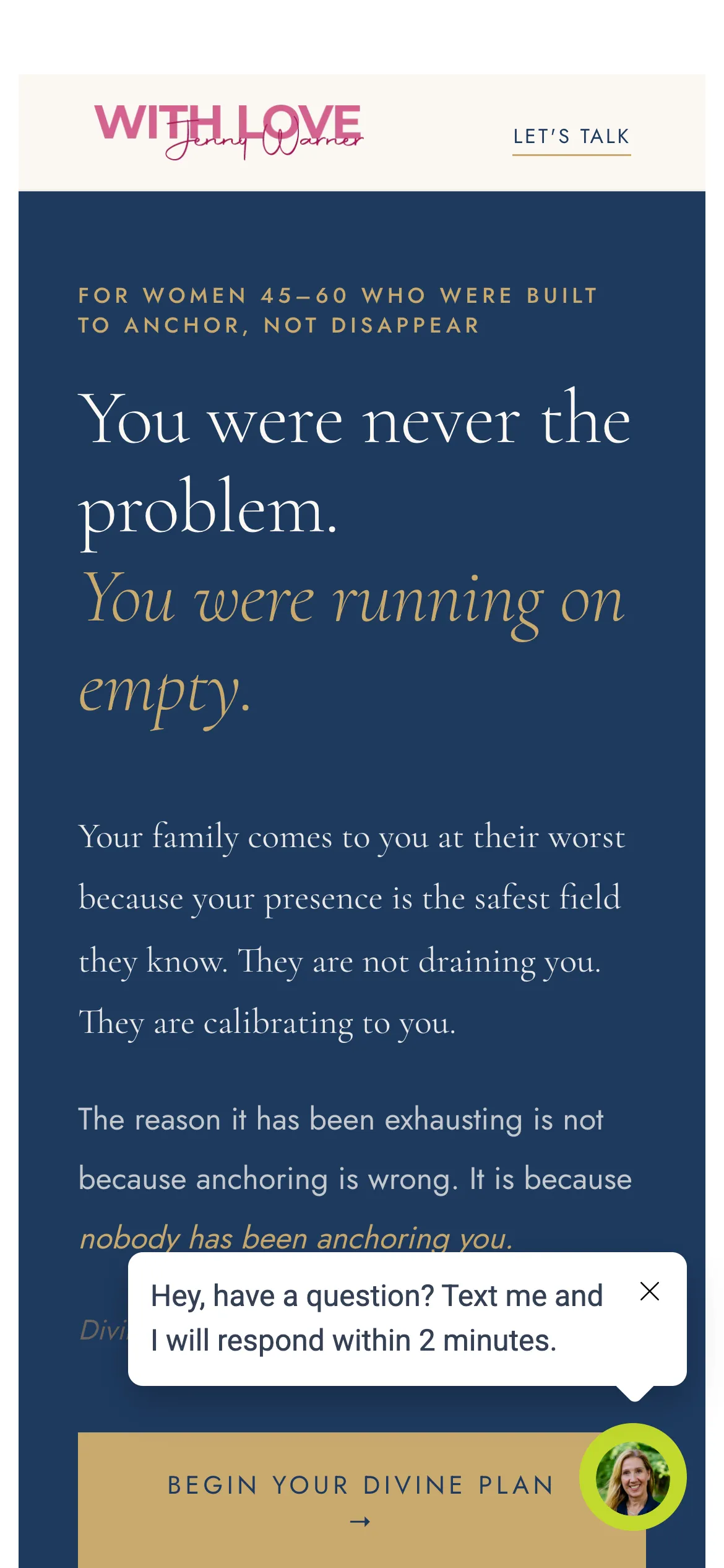 With Love, Jenny Warner mobile site